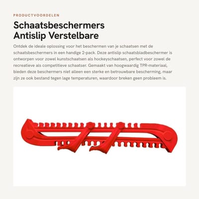 Dailygoods- Schaatsbeschermers Antislip - 2-Pack - Kunstschaatsen/IJshockey - Verstelbaar - Slijtvast - Hoogwaardig TPR - Schaatshoezen