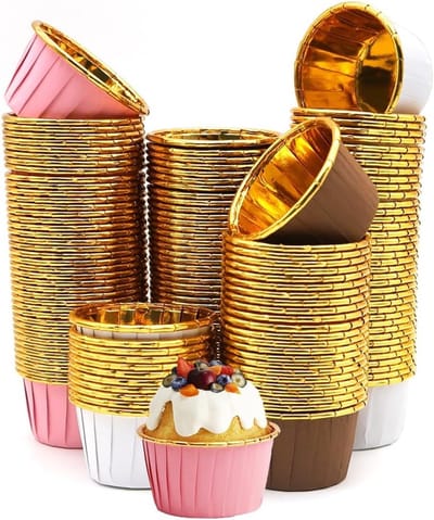 Muffinbakvormen van papier - 150 stuks, olie- en vetbestendig, perfect voor feesten en bruiloften, in diverse kleuren