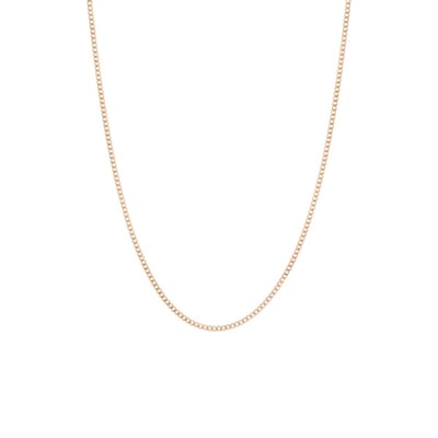 Lucardi Dames Ketting gourmet - Echt Zilver - Ketting - Cadeau - 60 cm - Rosékleurig