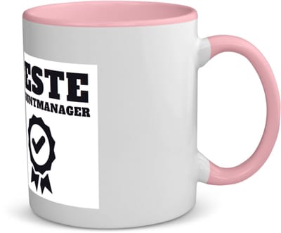Akyol - beste accountmanager koffiemok - theemok - roze - Moeder - mama - moederdag - 350 ML inhoud