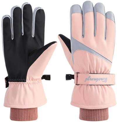 Dailygoods - Andiker Skihandschoenen, waterdichte en winddichte thermohandschoenen, antislip touchscreen-winterhandschoenen met anti-verliesgesp voor skiën in de open lucht