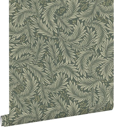 ESTAhome behang bladeren donkergroen - 50 x 900 cm - 131143