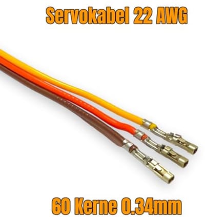 Premium Mannelijke naar Vrouwelijke Servokabel Verlengkabel, Gedraaid, 80 cm, 22 AWG