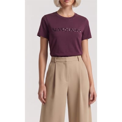 GUESS Nives Ss Roundneck T Regal Plum Taglia: XS | Maglie Sportivi Outlet | Donna | Magenta