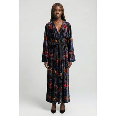 Marcell von Berlin Women's Long Sleeve Kimono-dress Camou Print Maat: 38 | Maxi Jurken Outlet | Dames