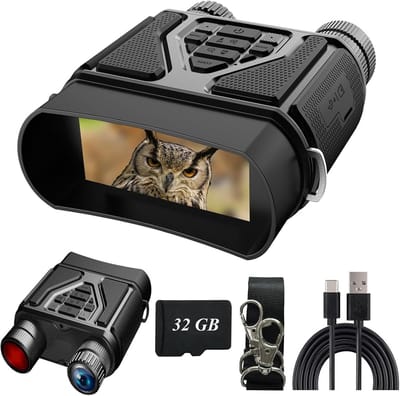 SNJY® Nachtkijker met Infrarood - Verrekijker met Nachtzicht - Verrekijker voor Volwassene - 300 Meter - 8x Digitale Zoom - Zwart