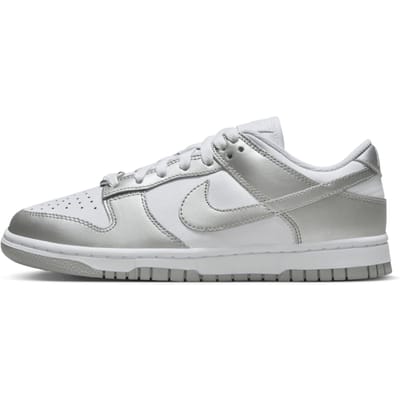 Nike Dunk Low Metallic Silver Dames Sneakers Wit Blauw-Joy FV1311-100 37.5 white