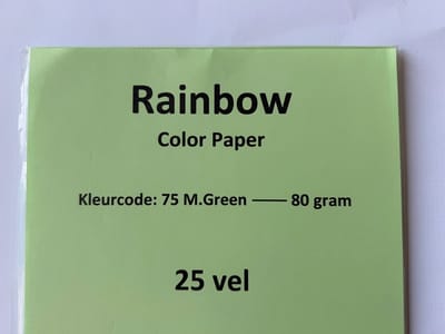 Rainbow Kl-75 Medium groen 25vel 80 gram papier