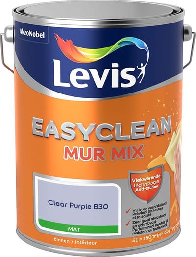 Levis - Easyclean Mur Mat Mix - Clear Purple B30 - Mengverf - 5 L