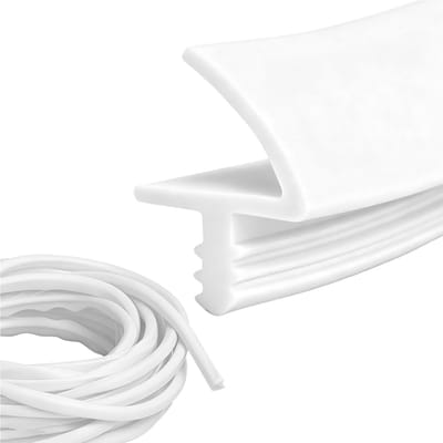 TPE rubber deurafdichting, 10 m, voor 3 mm groef en 11 mm uitsparing, geluidsisolatie, vochtbestendig en krasbescherming, eenvoudig op maat te snijden