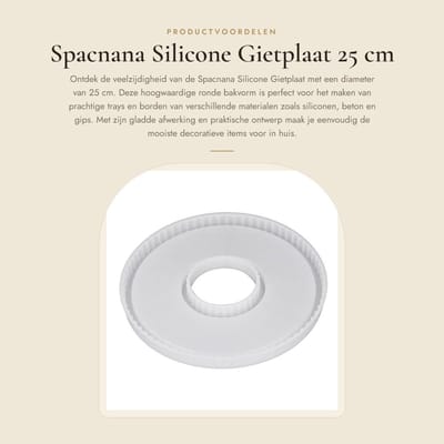 Dailygoods- Silicone Gietplaat 25 Cm - Gietvorm Grafiet - Antislip - Decoratieve Tray - Geschikt voor Resin en Beton - Hoogte 2 Cm
