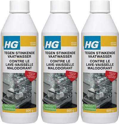 HG tegen stinkende vaatwasser - 3 stuks + gratis KD spons
