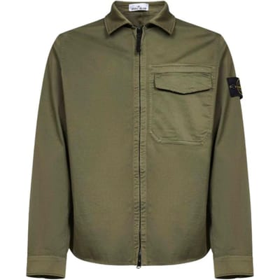 Stone Island Uni Kleur Rits Lange Mouw Borstzak Jas Heren jassen L1S151200015S0012V005G XL gray