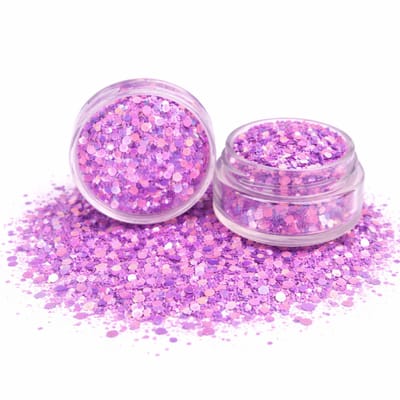 GlittersXL® Chunky Glitters (Lila) voor Lichaam en Gezicht - Biologisch Afbreekbaar Festival Glitters - Face & Body Jewels Make-up - Glittergel Tattoo - Carnaval Feest Dames Vrouwen