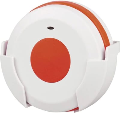 Noodradio Zender - Draadloze Zendknop - Veiligheid Thuis - Zelflerende Frequentie - 10x4x4cm - Wit