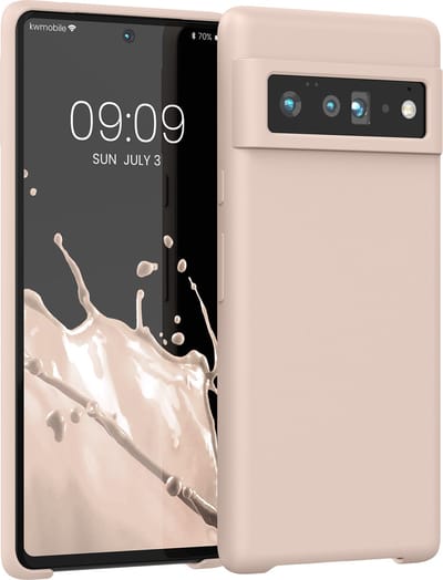 kwmobile telefoonhoesje geschikt voor Google Pixel 6 Pro - Hoesje met siliconen coating - Smartphone case in kokosmelk