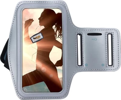 Geschikt voor iPhone 7 / iPhone 8 hoes Sport armband Hardloopband hoesje Grijs