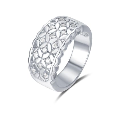 Quiges - Ring Klassiek Solitair in Vintage Stijl van 925 Zilver met Zirkonia Transparant - QSR12719