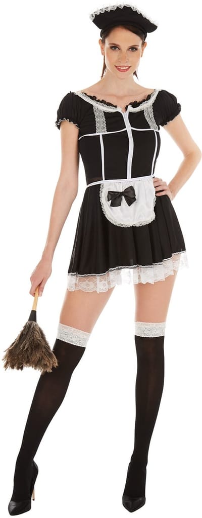 dressforfun - vrouwenkostuum sexy kamermeisje M - verkleedkleding kostuum halloween verkleden feestkleding carnavalskleding carnaval feestkledij partykleding - 301056