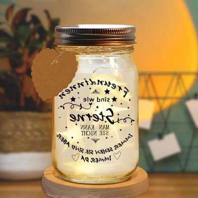 Verlichte Fleslamp met Inspirerende Tekst, Perfect Cadeau voor Vriendin, Verjaardag, Bruiloft en Kerstmis