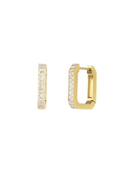 Ovale oorbellen dames - Yehwang - Dames oorbellen - Gouden oorbellen - Oorbellen dames - 2,10 x 1,60 cm - Stainless Steel - Waterproof earrings - Nikkel vrij - Kerst sieraden - Kerst cadeau - Party oorbellen - Moederdag - Valentijn