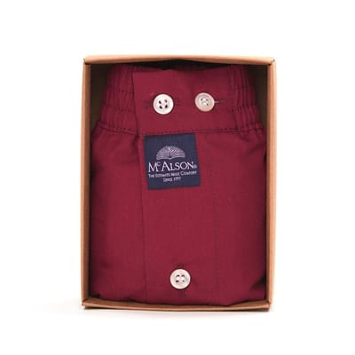McAlson Boxershort Bordeaux Rood Lange Pijpen Los Model - L