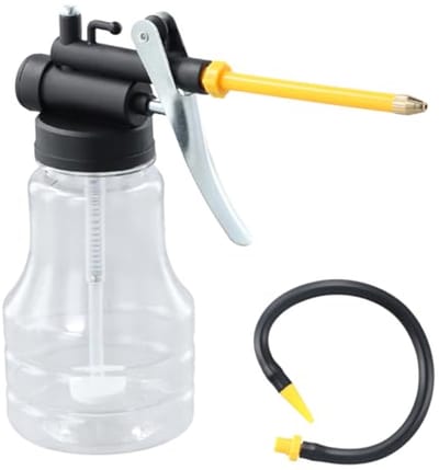 Oliekan met Pomp - 250 ml Transparante Oliespuitkan met Flexibele en Rechte Schenktuit