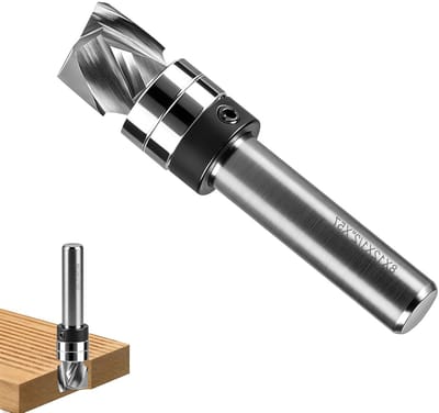 8 mm hout spiraalfrezer met lagers, draadfrezer, 12.7 mm snijlengte, D = 12 mm, voor houtbewerking en frezen