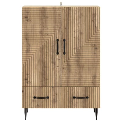 vidaXL - Dressoir - Artisanaal - eiken - 66 - x - 34,5 - x - 95 - cm - Bewerkt - hout