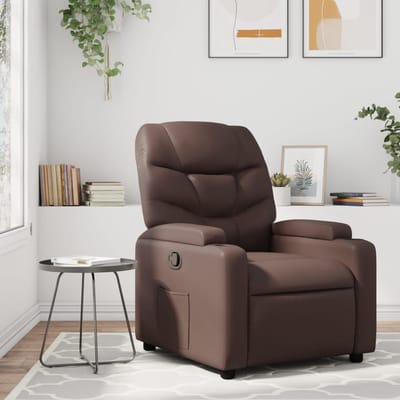 vidaXL - Fauteuil - verstelbaar - kunstleer - bruin