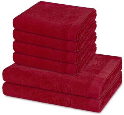 Ross Sonstiges 4 X handdoek 2 X douchehanddoek - in set 6 pack Rubin