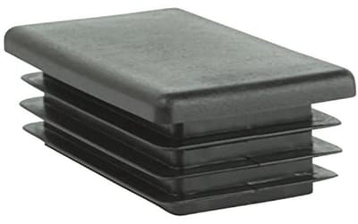 Rechthoekige buisstop en glijders 50 x 80 mm - 5 stuks