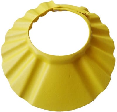 New Age Devi - Bescherm het tere oortje van jouw kleintje met de Gele Deluxe Douchekap - speciaal ontworpen voor kinderen van 0-6 jaar | 27cm | Shower Cap voor baby's en peuters | Douchekapje voor k