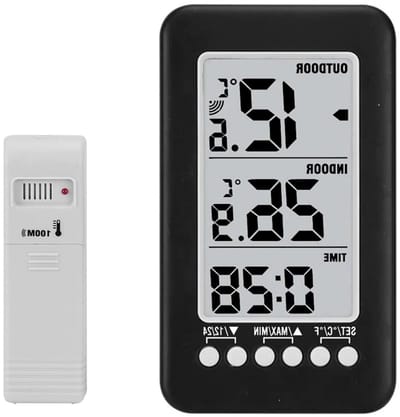 Draadloze Thermometer voor Binnen en Buiten, Digitale Weerstation Temperatuurmonitor met Afstandsbediening, Ideaal voor Huishoudelijke Koelkasten en IJsopslag