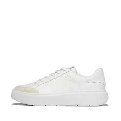 FitFlop Rtg Leather/Suede Sneakers Dames Sneakers - Urban Wit
