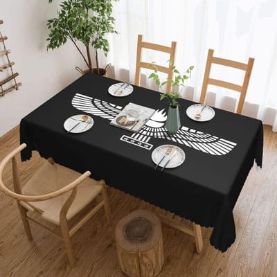 Rechthoekige Waterdichte Assyrische Suryoyo Vlag Tafelkleed Syrische Aram Tafelkleed Tafelkleed voor Eten 137x183cm