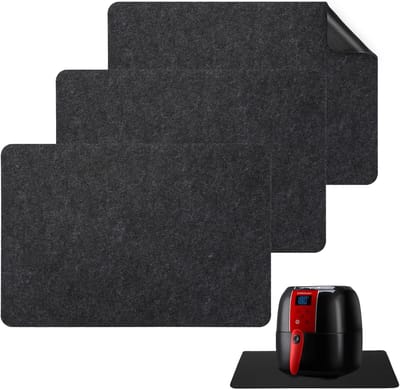 3 stuks hittebestendige matten voor de airfryer - vilten onderzetters - isolatiematten voor de keuken - accessoiresmatten voor de airfryer - antislipmatten - hittebestendige isolatiematten