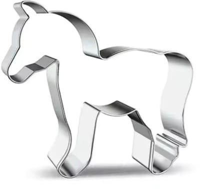 Uitsteekvormpje Paard - 82x73MM - Metaal Vorm voor uitsteken van deeg - Cookie Cutter Boerderij dieren