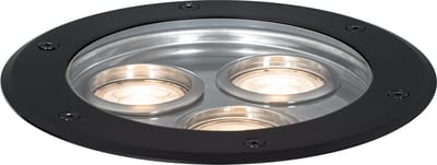 QAZQA tribus - Moderne Grondspot - 3 lichts - Ø 19.8 cm - Zwart - Buitenverlichting