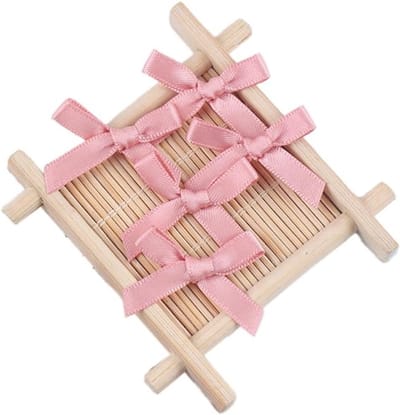 Mini Satijnen Ribbons voor DIY Creaties - 100 Stuks, Perfect voor Scrapbooking, Trouwen, Cadeaus en Haaraccessoires in Duskroze