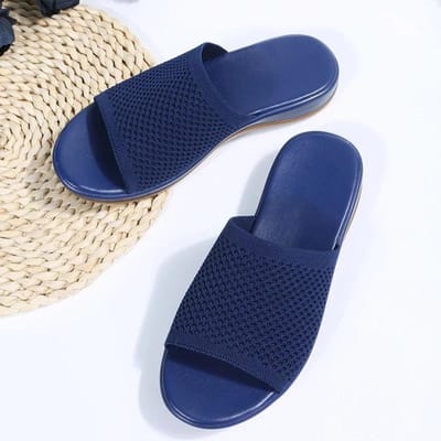Dames Sandalen Zachte Platte Sandalen Zomersandalen Dames Stretchstof Zomer Elegante Pantoffels Schoenen 37