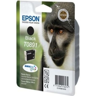 EPSON Cartouche d'encre T0891 Noir - Singe (C13T08914011)