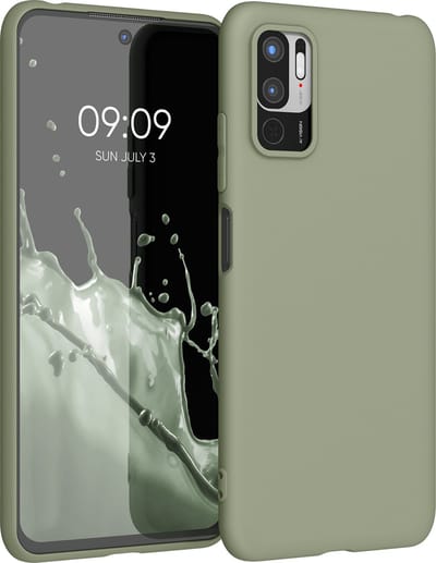 kwmobile telefoonhoesje geschikt voor Xiaomi Redmi Note 10 5G - Hoesje voor smartphone - Back cover in grijsgroen