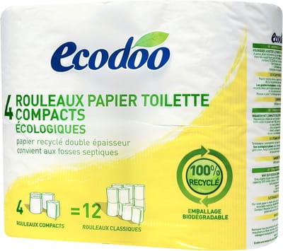Toiletpapier 4 rollen - WC papier - Dagelijks gebruik - Zacht en absorberend - Standaard - Wit