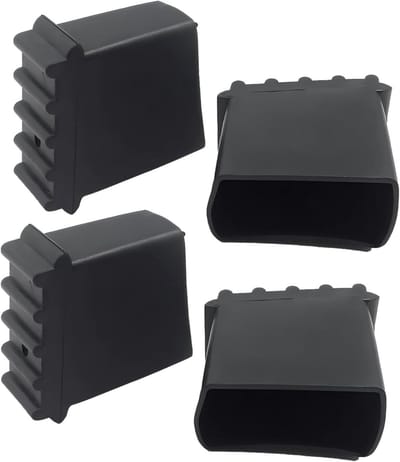 Rubberen voetjes voor ladders 50 x 25 mm, antislip accessoires voor vouwladders, ideaal voor huishouden en techniek, set van 4 stuks