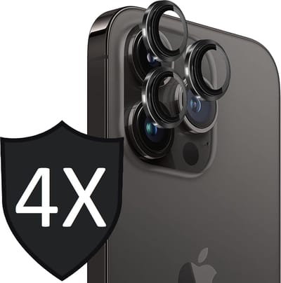 Camera Screenprotector geschikt voor iPhone 16 Pro - 4x Volledig Dekkend Gehard Glazen Tempered Glass Krasbestendige Screen Protector