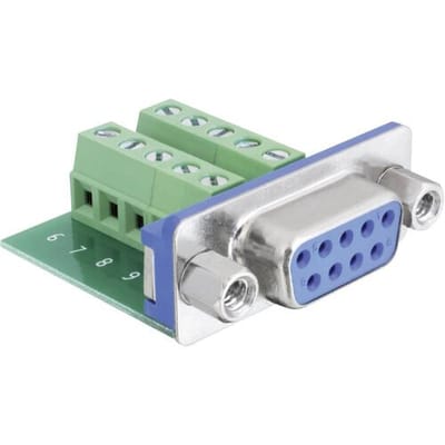 Delock - Serieller Adapter - DB-9 (W) zu 10-poliger Anschlussblock (W) 65268 D-sub female connector 180 ° Aantal polen: 9, 10 1 stuk(s)
