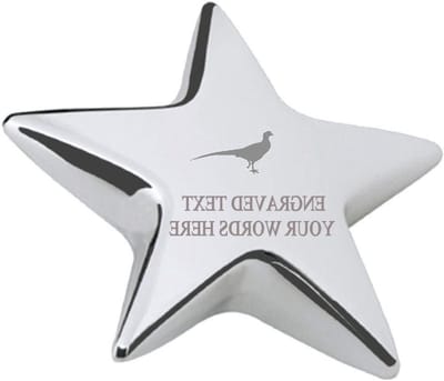 Papiergewicht - Bureau Accessoire - Bureau Organisatie - Handgegraveerd Ontwerp - 70mm x 70mm - Zilver