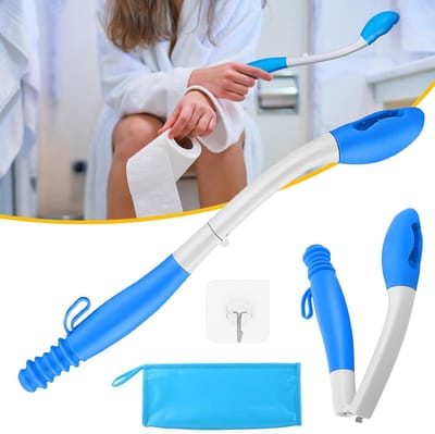 40CM Opvouwbaar Billenvegergereedschap - Toilet Hulpmiddelen Voor Het Afvegen - Bottom Buddy Veeghulp - Zelfreinigende Toilethulp Met Staaf