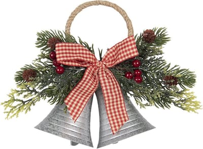 Clayre & Eef Kersthanger 23x8x18 cm Rood Groen Ijzer Kerstdecoratie